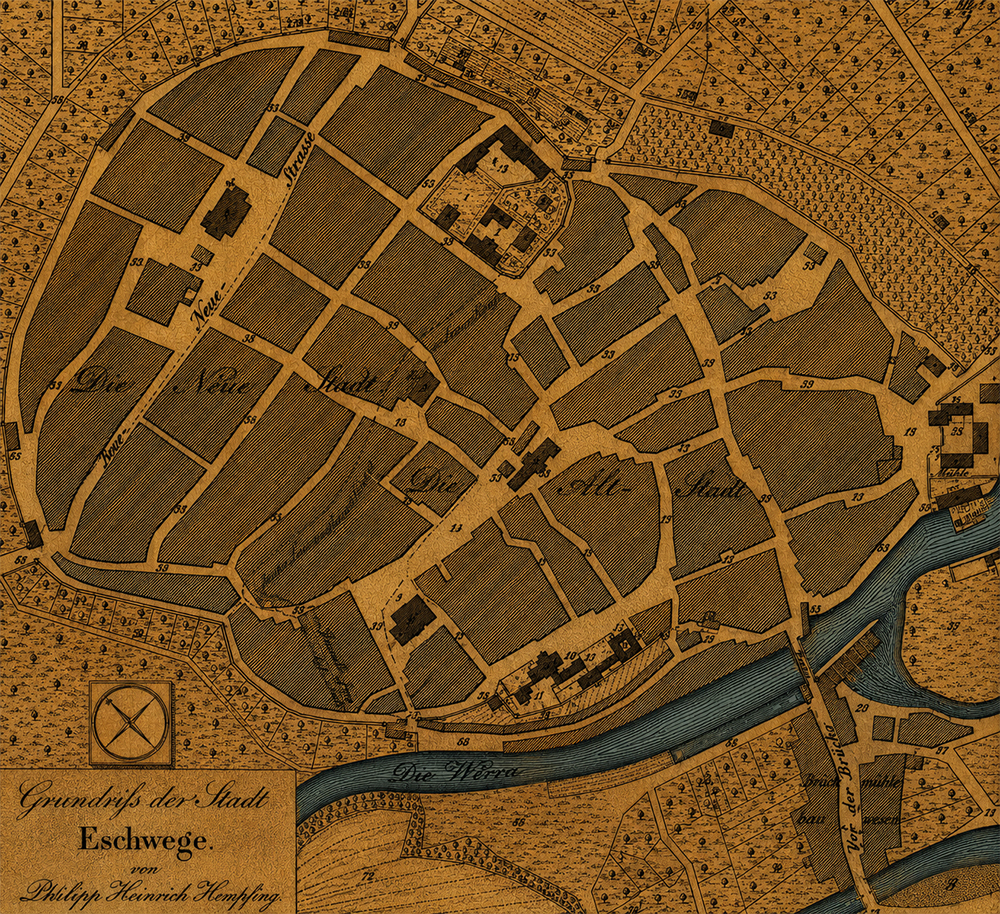 Historische Karte von Eschwege