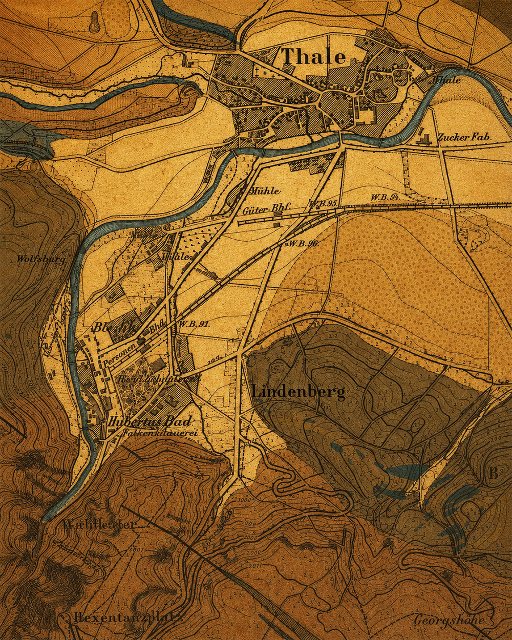 Historische Karte von Thale