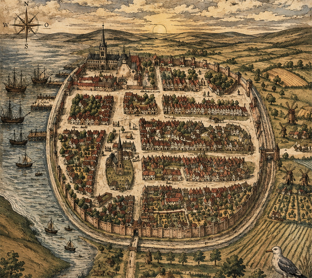 Historische Karte von Barth