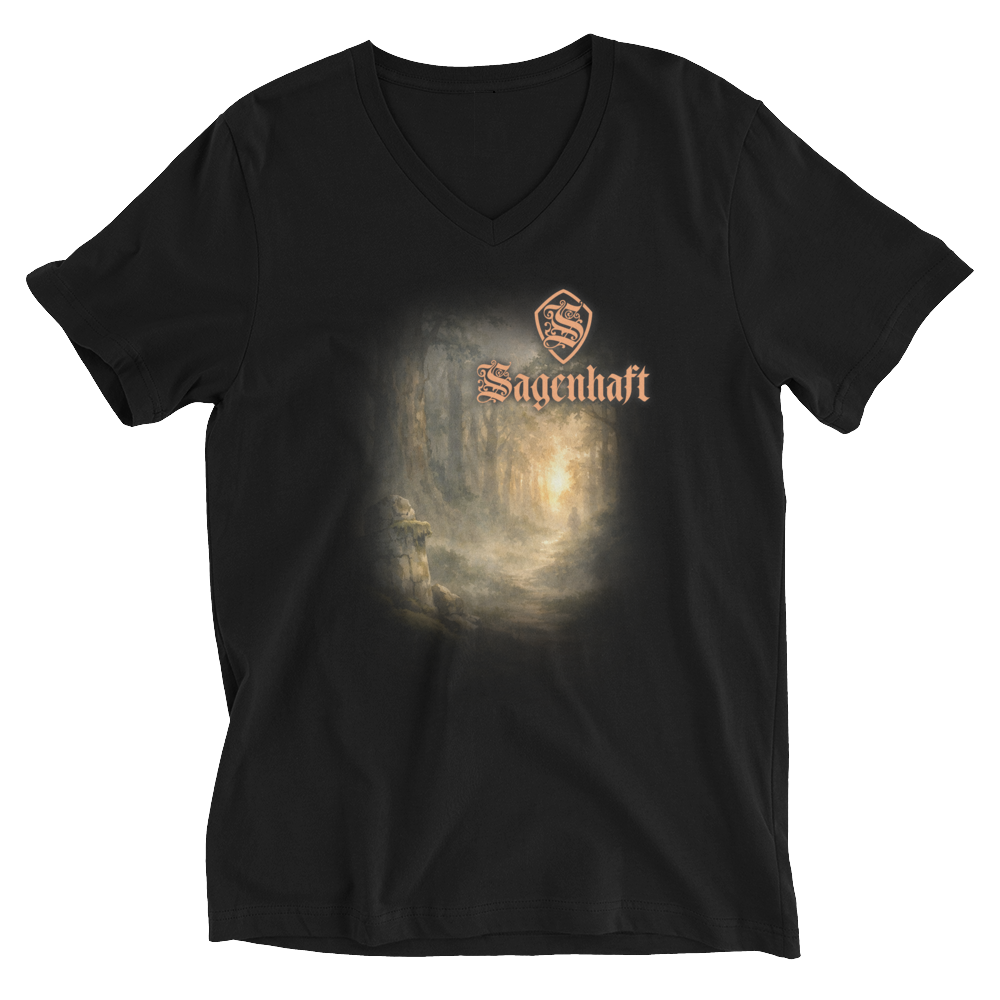Sagenhaftes Kurzärmeliges Unisex-T-Shirt mit V-Ausschnitt